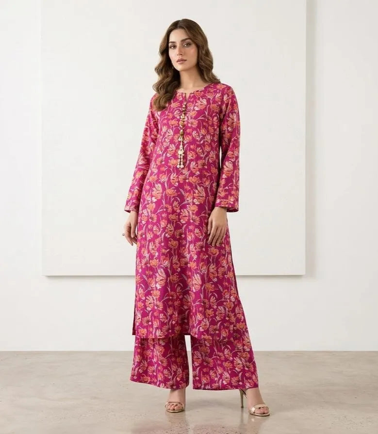 2 Pcs Print Shirt And Trouser
