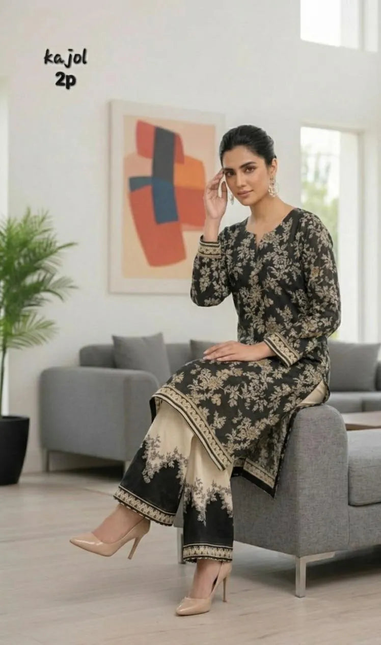 2 Pcs Lawn Shirt And Trouser