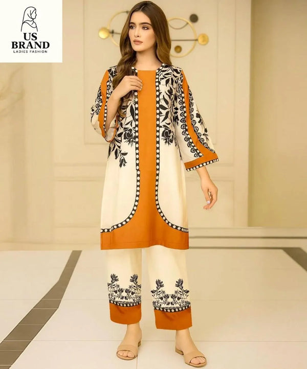 2 Pcs  Lawn Printed Co-Ord Set
